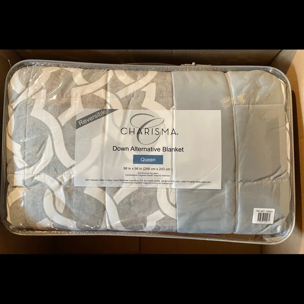 NEW Charisma Down Alternative Reversible Blanket Queen Size 98 In X 96 in_3